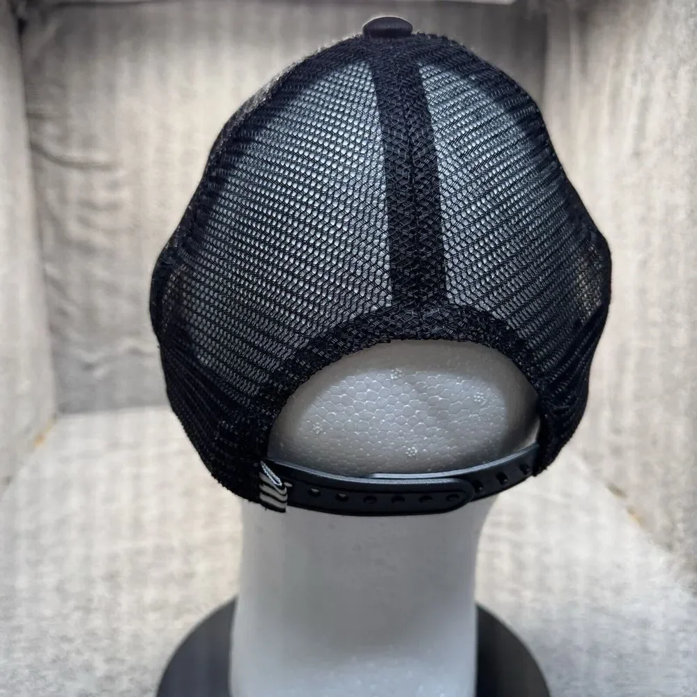 Adidas Hat White Patch Adjustable Mesh Trucker Snapback‎ Black Ball Cap
